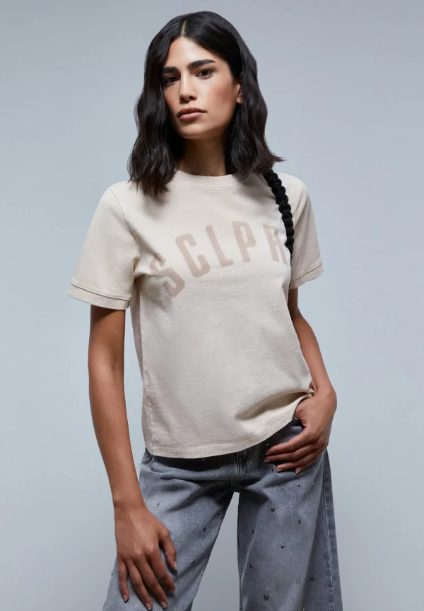 scalperscompany Camiseta Logo Detalle Rotos-Mujer Camisetas Y Tops