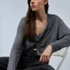 scalperscompany Camiseta Lurex Detalle Nudo-Mujer Camisetas Y Tops