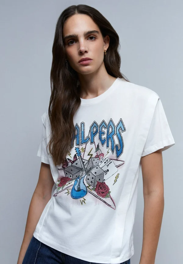 scalperscompany Camiseta Pliegue Print-Mujer Camisetas Y Tops