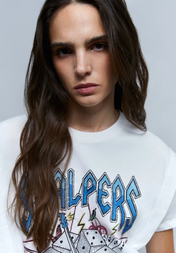 scalperscompany Camiseta Pliegue Print-Mujer Camisetas Y Tops
