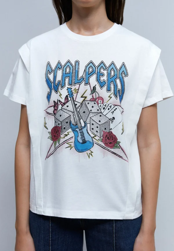 scalperscompany Camiseta Pliegue Print-Mujer Camisetas Y Tops