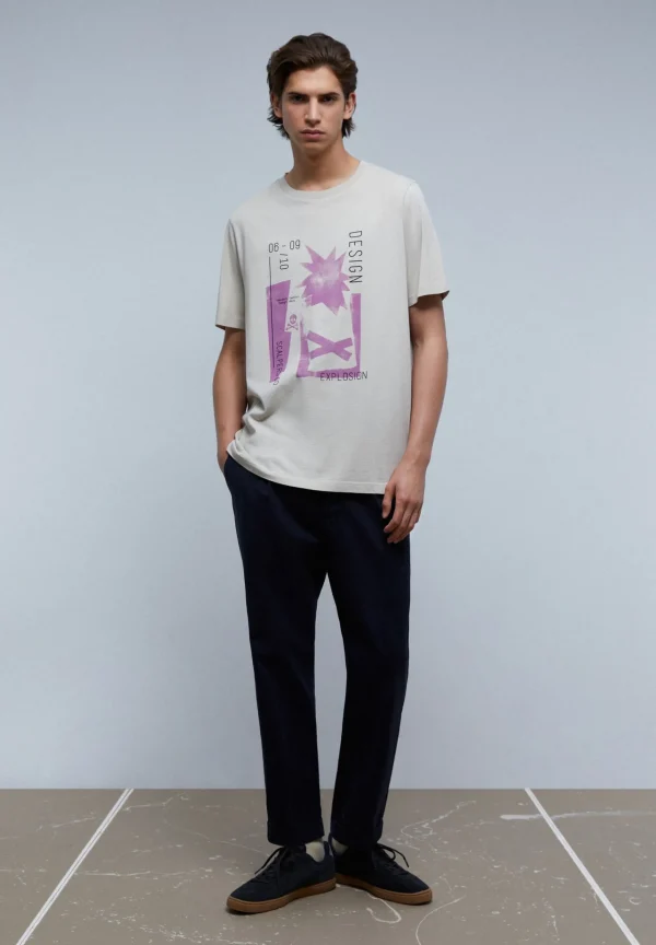 scalperscompany Camiseta Print Abstracto-Hombre Camisetas