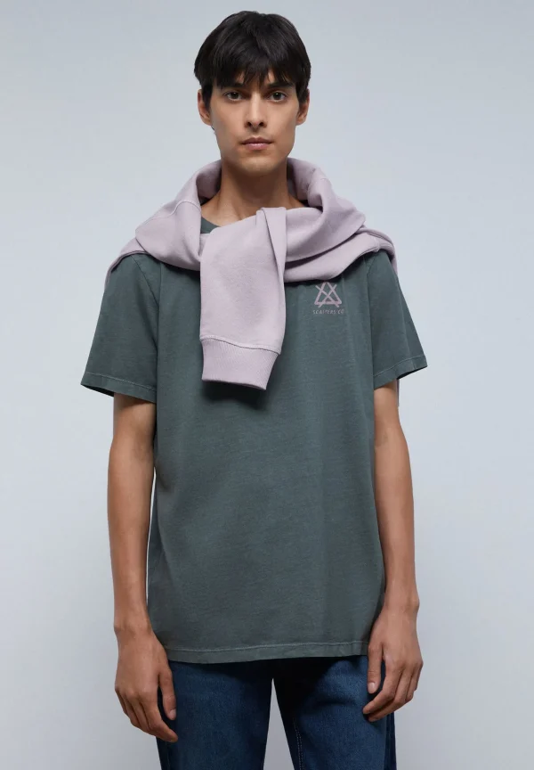 scalperscompany Camiseta Print Contraste-Hombre Camisetas