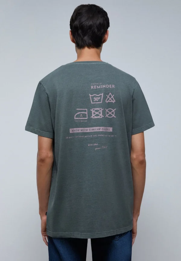 scalperscompany Camiseta Print Contraste-Hombre Camisetas