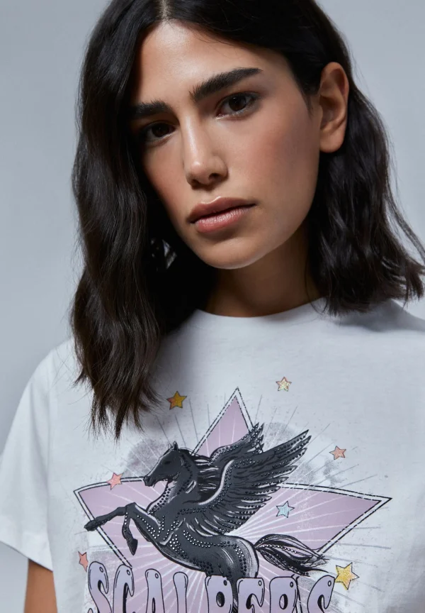 scalperscompany Camiseta Print Festival-Mujer Camisetas Y Tops