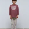 scalperscompany Camiseta Print Frontal Manga Larga-Niños Camisetas