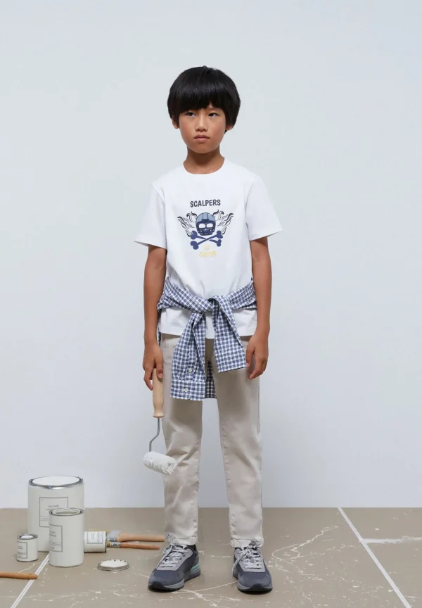scalperscompany Camiseta Print Frontal Relieve-Niños Camisetas