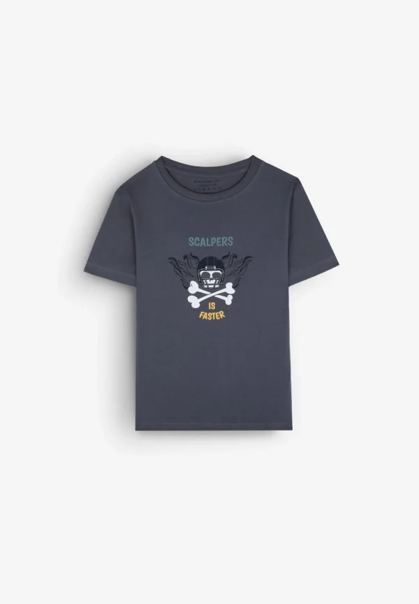 scalperscompany Camiseta Print Frontal Relieve-Niños Camisetas