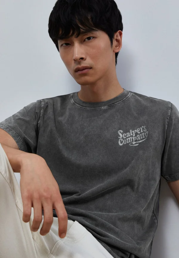 scalperscompany Camiseta Print Logo-Hombre Camisetas