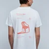scalperscompany Camiseta Print Pecho Contraste-Hombre Camisetas