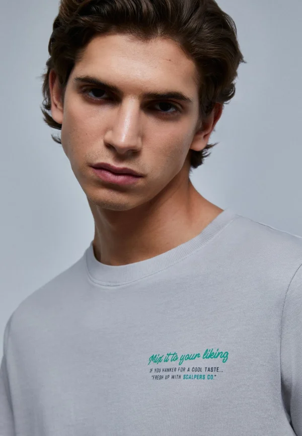 scalperscompany Camiseta Print Trasero-Hombre Camisetas