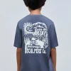 scalperscompany Camiseta Print Trasero Contraste-Niños Camisetas