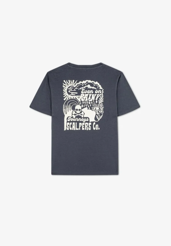 scalperscompany Camiseta Print Trasero Contraste-Niños Camisetas