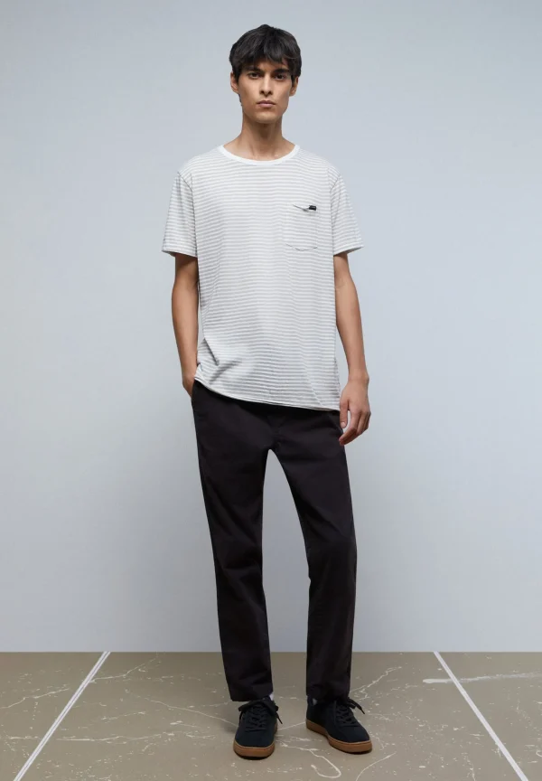 scalperscompany Camiseta Rayas Bolsillo-Hombre Camisetas