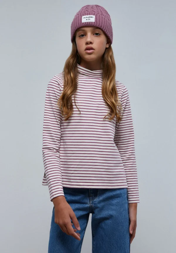 scalperscompany Camiseta Rayas Cuello Alto-Niños Camisetas