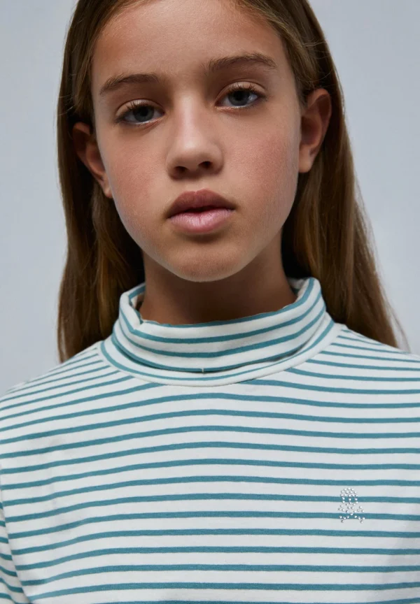 scalperscompany Camiseta Rayas Cuello Alto-Niños Camisetas