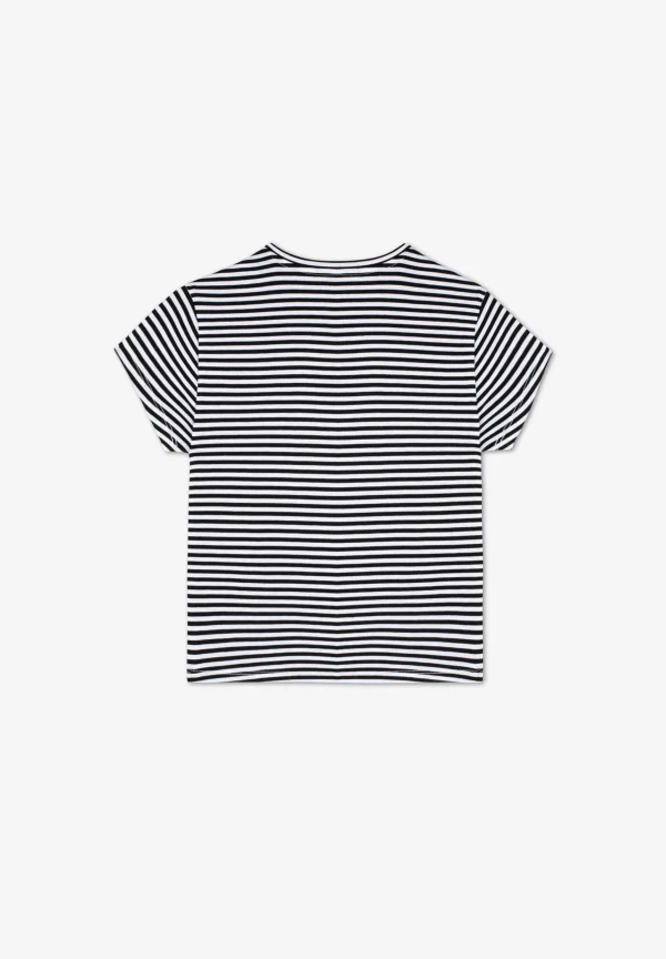 scalperscompany Camiseta Rayas Logo Lentejuelas-Niños Camisetas