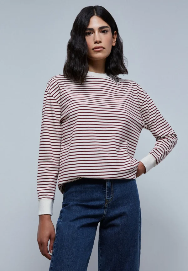 scalperscompany Camiseta Rayas Manga Larga-Mujer Camisetas Y Tops