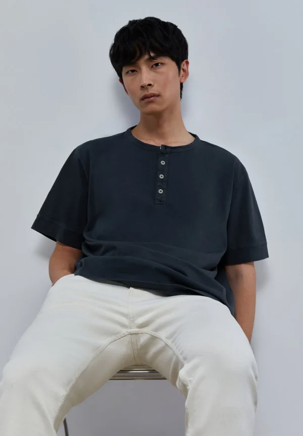 scalperscompany Camiseta Soft Botones Cuello-Hombre Camisetas