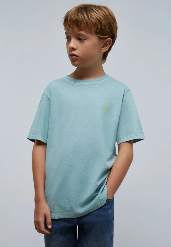 scalperscompany Camista Lavada Calavera Fluor-Niños Camisetas