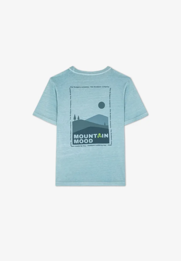 scalperscompany Camista Lavada Calavera Fluor-Niños Camisetas