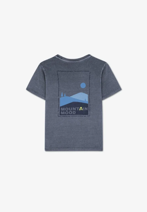 scalperscompany Camista Lavada Calavera Fluor-Niños Camisetas