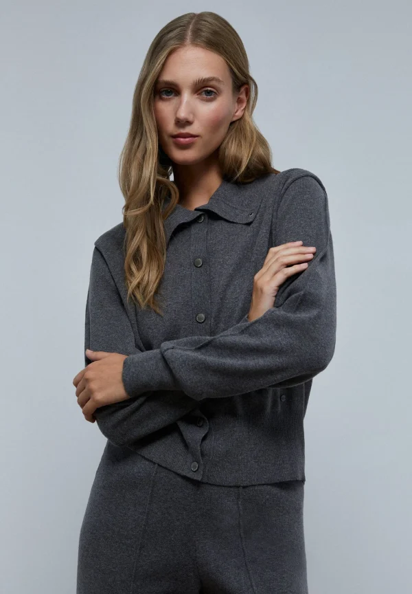 scalperscompany Cardigan Cuello Alto-Mujer Total Look