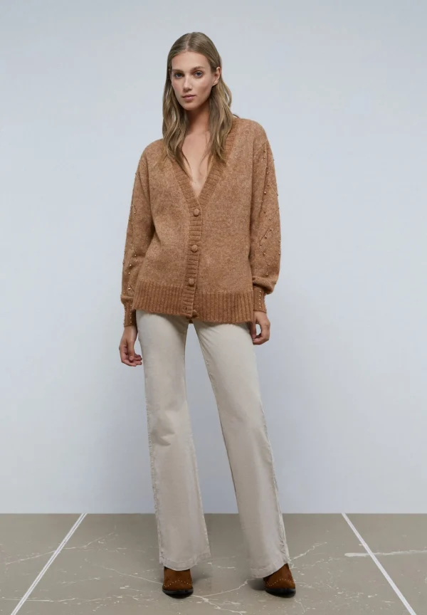 scalperscompany Cardigan Detalle Mangas-Mujer Punto
