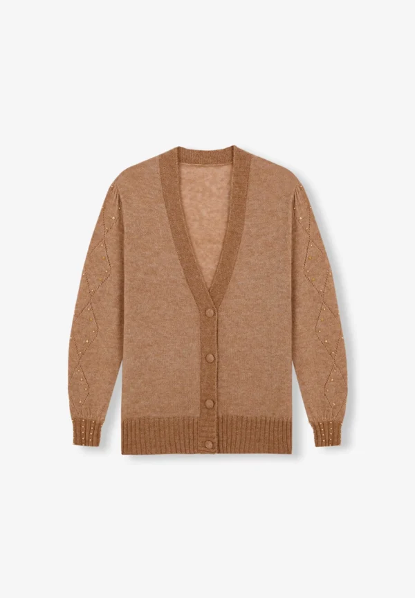 scalperscompany Cardigan Detalle Mangas-Mujer Punto