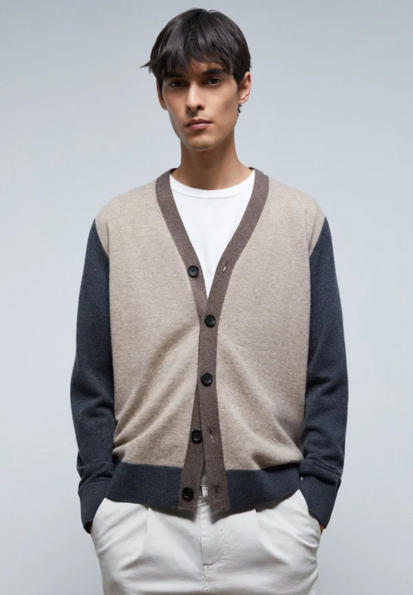 scalperscompany Cardigan Premium Tricolor-Hombre Jerséis Y Cárdigans