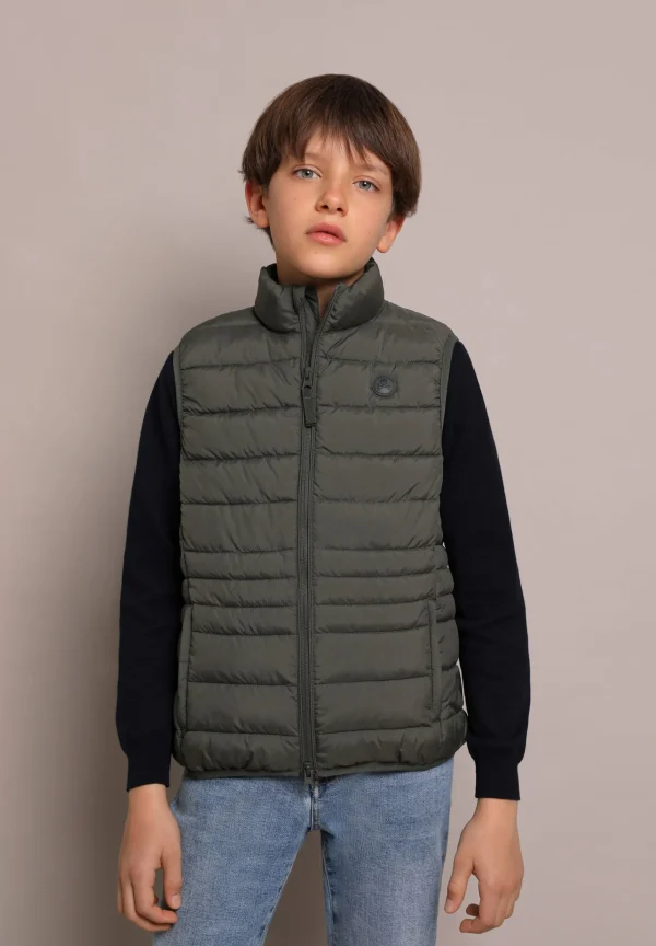 scalperscompany Chaleco Acolchado Calavera-Niños Abrigos Y Chaquetas