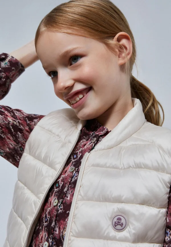 scalperscompany Chaleco Acolchado Calavera-Niños Abrigos Y Chaquetas