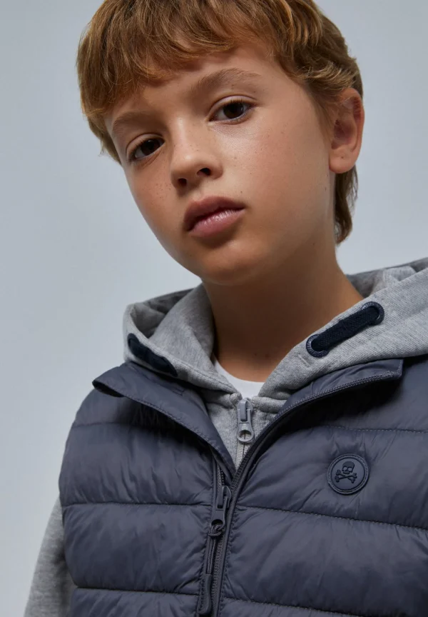 scalperscompany Chaleco Acolchado Calavera-Niños Abrigos Y Chaquetas