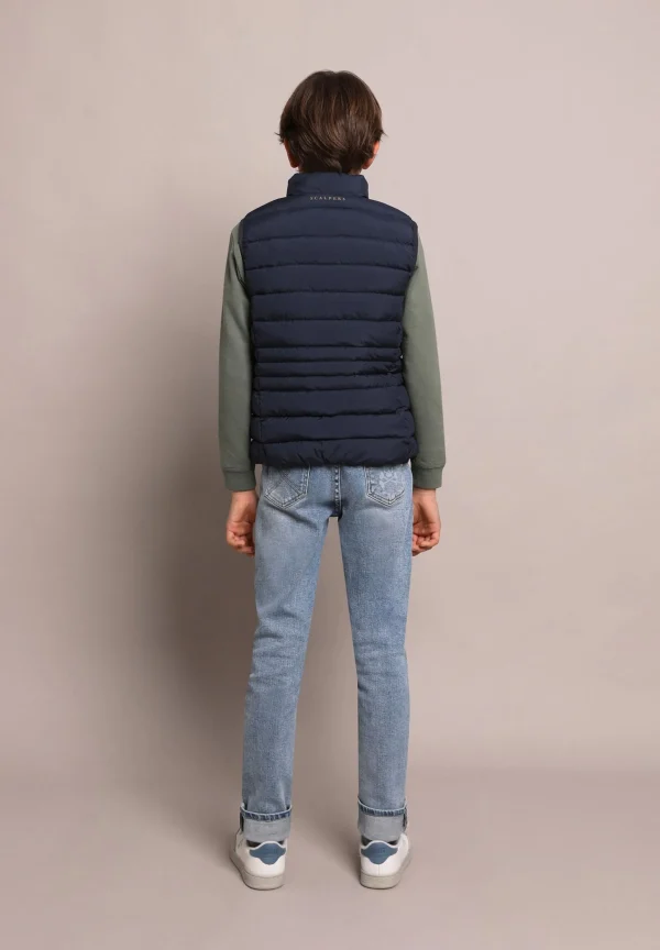 scalperscompany Chaleco Acolchado Calavera-Niños Abrigos Y Chaquetas