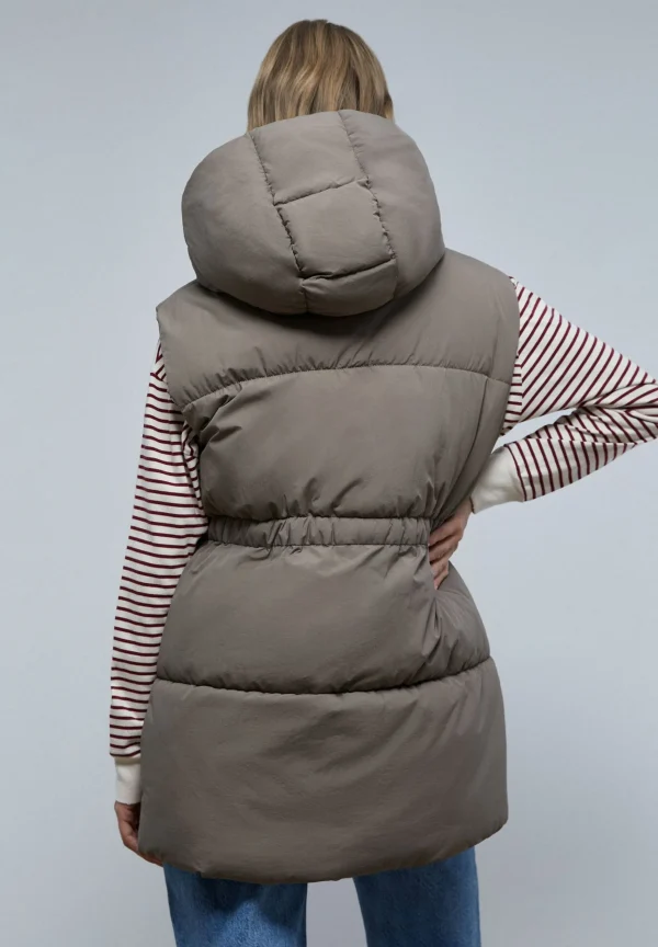 scalperscompany Chaleco Acolchado Capucha-Mujer Abrigos Y Chaquetas