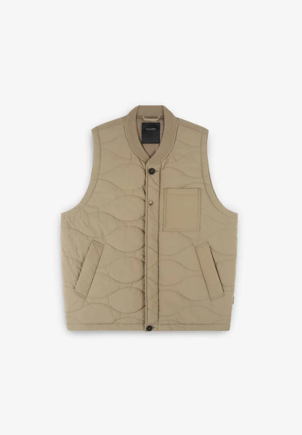 scalperscompany Chaleco Acolchado Cuello Rib-Hombre Acolchados
