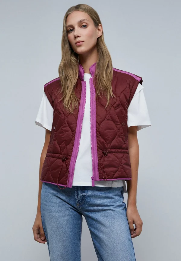scalperscompany Chaleco Acolchado Detalles Contraste-Mujer Abrigos Y Chaquetas