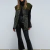 scalperscompany Chaleco Acolchado Detalle Borrego-Mujer Abrigos Y Chaquetas