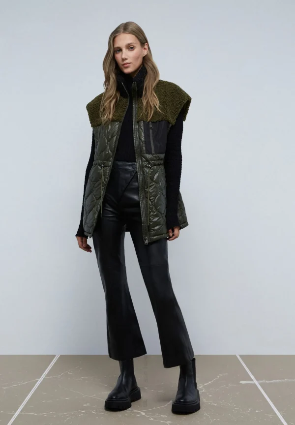 scalperscompany Chaleco Acolchado Detalle Borrego-Mujer Abrigos Y Chaquetas