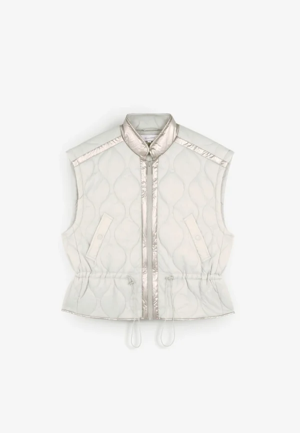 scalperscompany Chaleco Acolchado Detalles Metalizados-Mujer Abrigos Y Chaquetas