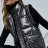 scalperscompany Chaleco Acolchado Metalizado-Mujer Abrigos Y Chaquetas