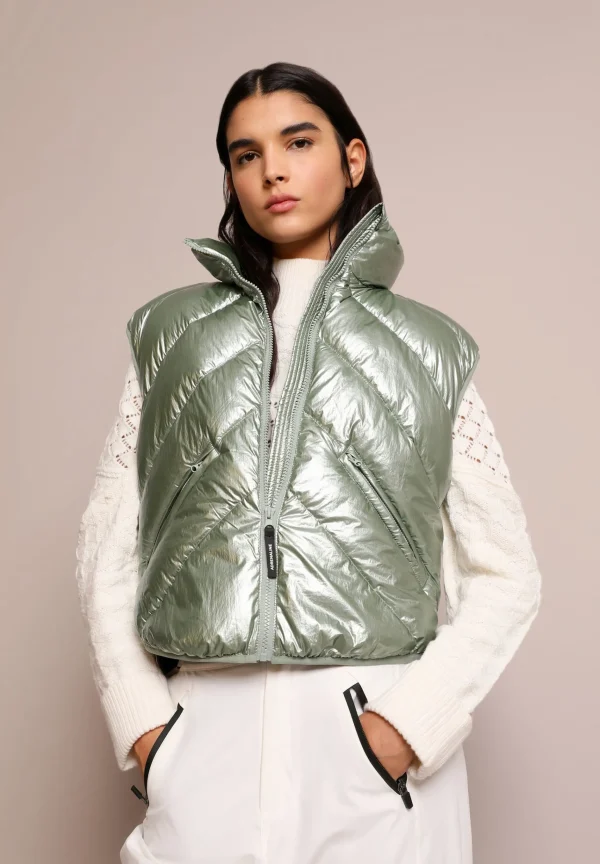 scalperscompany Chaleco Acolchado Metalizado Adrenaline-Mujer Ropa Deportiva