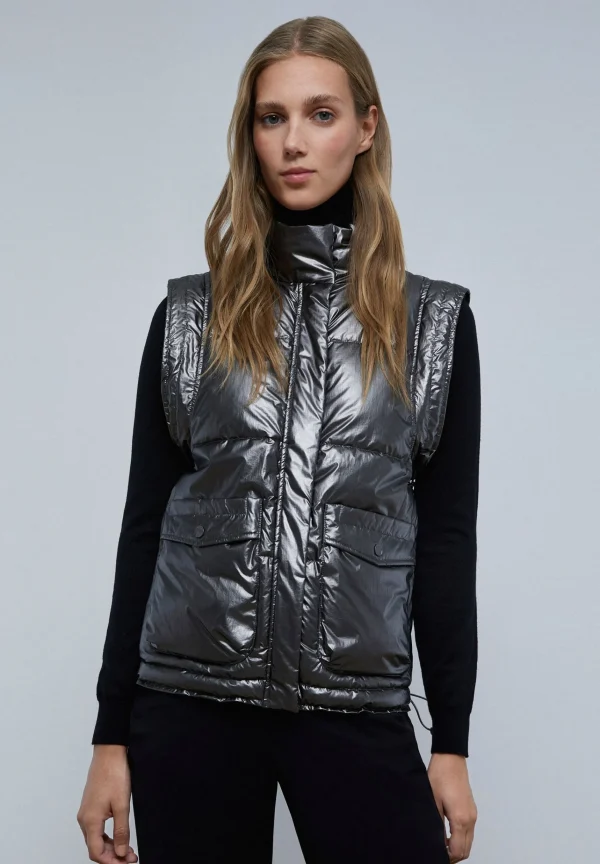scalperscompany Chaleco Acolchado Metalizado-Mujer Abrigos Y Chaquetas