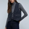 scalperscompany Chaleco Cuadros-Mujer Blazers Y Chalecos