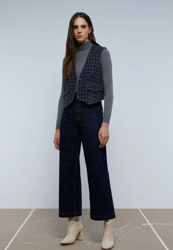 scalperscompany Chaleco Cuadros-Mujer Blazers Y Chalecos