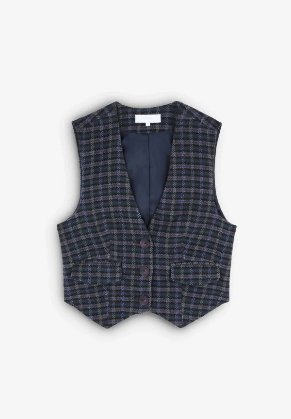 scalperscompany Chaleco Cuadros-Mujer Blazers Y Chalecos