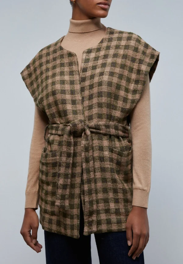 scalperscompany Chaleco Cuadros Lazada-Mujer Blazers Y Chalecos