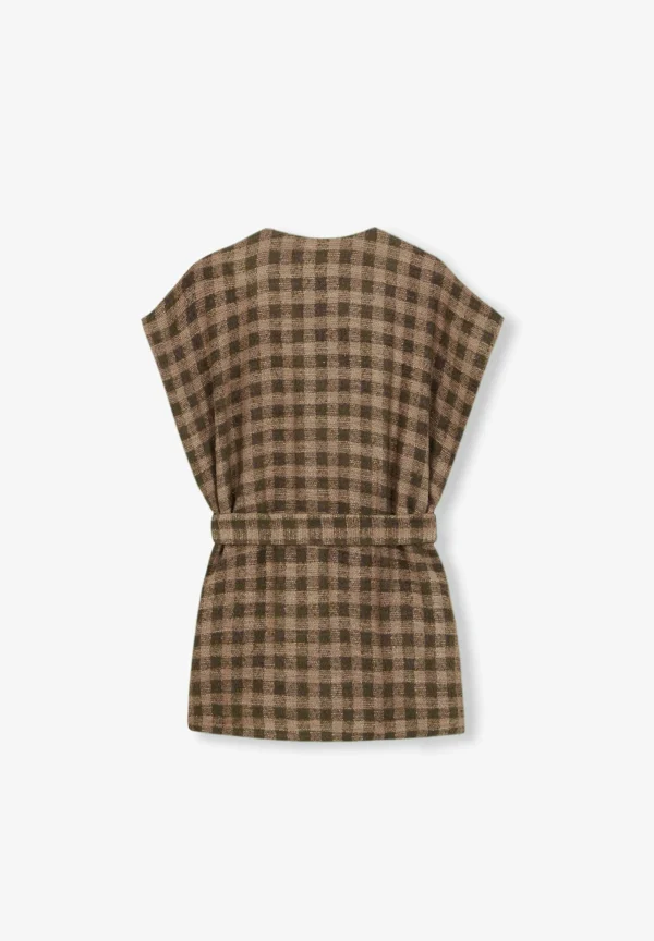 scalperscompany Chaleco Cuadros Lazada-Mujer Blazers Y Chalecos