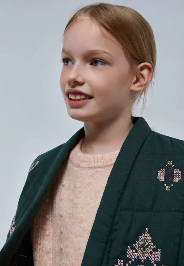 scalperscompany Chaleco Guateado Detalles Bordados-Niños Mini Me