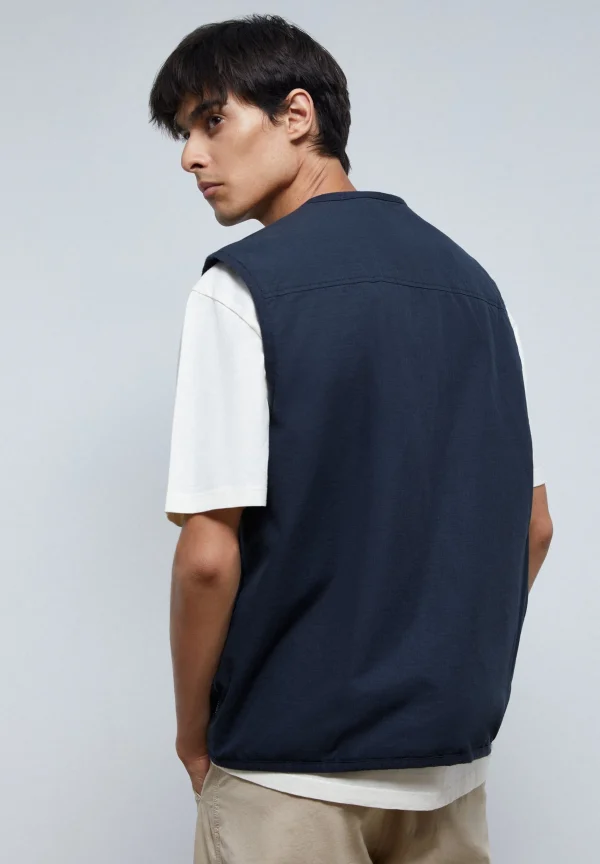 scalperscompany Chaleco Premium Bolsillo Cremallera-Hombre Abrigos Y Chaquetas